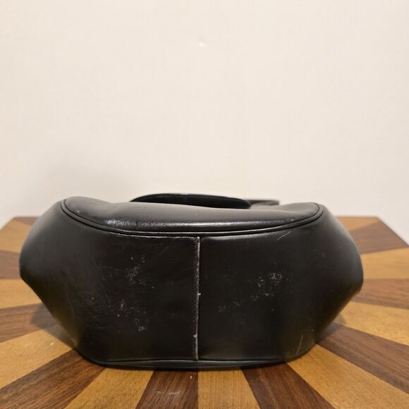 True Vintage 50s Roth-Made Mini Evening Bag Purse Black Calf Leather Chic READ - Picture 6 of 14